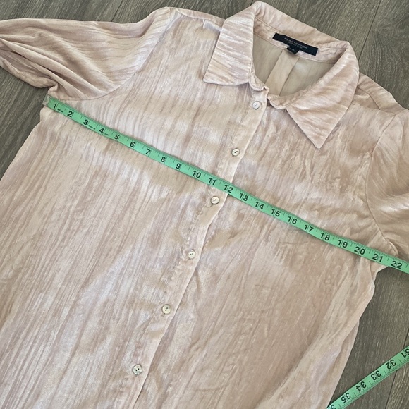 Marc New York button down velvet shirt with oversized - Picture 5 of 5